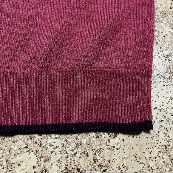 Smartwool Wm’s Edgewood Crew Pomegranate Heather Textured Floral Sleeve Sweater - Picture 5 of 13